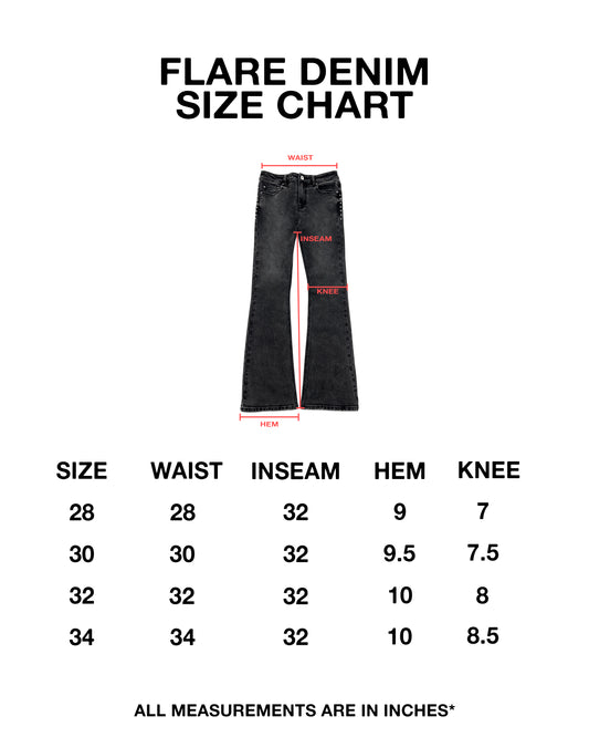 FLARE JEANS (CHARCOAL)