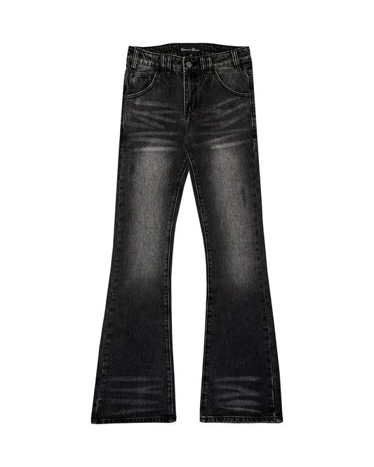 "CORE" FLARE JEANS (BLACK WASH)